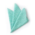 thumbnail image 2 of Jacob Alexander Men's Floral Pocket Square Handkerchief Hanky - Turquoise, 2 of 5