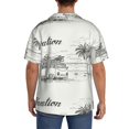 thumbnail image 5 of Disketp Men's Hawaiian Summer Vacation Scene Print Shirts Button Down Holiday Beach Shirts-XX-Large, 5 of 7