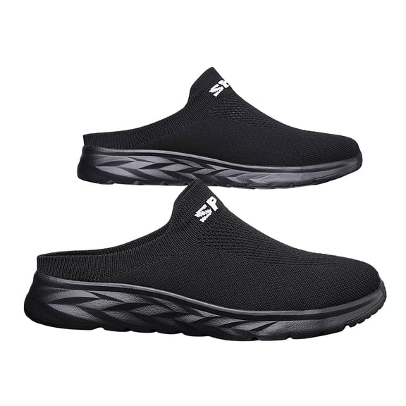 NOKIO Men's Knitted S𝗅ip On Mules Outdoor Casual Walking Shoes Non-S𝗅ip Lightweight Comfortable Sandals Summer Breathable Slippers for Travel Vacation Beac𝗁 Wear
