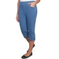 thumbnail image 3 of Alfred Dunner Womens Petite Pearl Detailed Denim Capri Pant, 3 of 4
