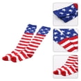 thumbnail image 2 of Women American Flag Thigh High Stockings Star Stripes Design Over Knee Socks, 2 of 10