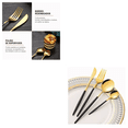 thumbnail image 3 of Juego De 24 Piezas De Cuchillo, Tenedor Y Cuchara Black/gold, 3 of 4
