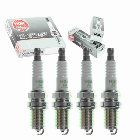 4 pc NGK V-Power Spark Plugs compatible with Mitsubishi Galant 2.0L 2.4L L4 1992-2003