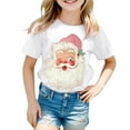 thumbnail image 6 of Ulanda Merry Christmas Shirt for Kids Toddler Boys Girls T-Shirts Short Sleeve Holiday Tee Xmas Gift Tops (White, 2-3 Years), 6 of 6