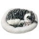 thumbnail image 1 of Realistic Sleeping Cat Toy Breathing Cat Stuffed Animal Doll with Mat Plush Toys for Children Home Ornament, 1 of 5