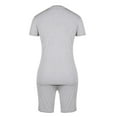 thumbnail image 5 of Bmisegm Women's Casual Prints Button Mid Sleeve Shirt Top High Waist Loose Pocket Pant Two Piece Top And Bottom Set 2 Piece Sets Women Outfit Grey XXXXL, 5 of 5