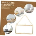 thumbnail image 5 of Trianu 4 Pack Glass Frame for Pressed Flowers 3 x 2 inch, Double Floating Picture Frames Brass Hanging Photo Frame with Chain Wall Decor for Dried Flower DIY Art Display, Golden, 5 of 8