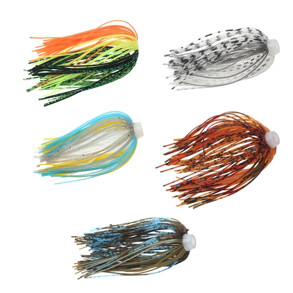 5pcs 88 Strands Silicone Jigs Skirts Fishing Jigs Spinnerbait Replacement Fishing Lures Skirts Fishing Umbrella Skirts