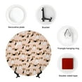 thumbnail image 4 of Zufioo Beagle Dog On Brown Print Bone China Decorative Plate, Ceramic Dinner Plate with Stand Ceramic Decoration Homewares-6in, 4 of 6