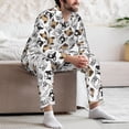 thumbnail image 6 of Bingfone Men's Pajama Set 2 Piece Loungewear PJs, Long Sleeve with Pajama Pants-French Bulldog3, 6 of 7