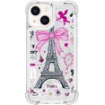 thumbnail image 2 of Slim Fit Phone Case for iPhone 14 Plus,Crystal Bling Quicksand Effect TPU Bumper Case with Four Corners Drop Protection Cover for iPhone 14 Plus (6.7),YBDT Iron Tower, 2 of 12