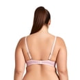 thumbnail image 5 of Curve Muse Women Plus Size Underwire Add 1 and a Half Cup Push Up Lace Mesh Bra-2PK-Lt Pink,Brown-32DD, 5 of 6