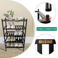 thumbnail image 6 of 5 Tier Bamboo Shoe Rack,Narrow Shoe Shelf for Closet,12 Pairs Shoe Storage Organizer for Entryway,Black, 6 of 9