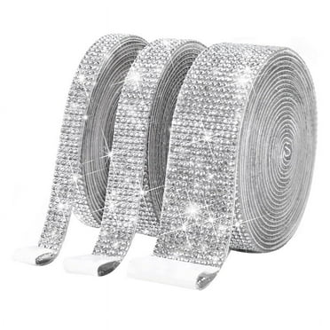 Efavormart 5"x10 Yards Shiny Gold Diamond Rhinestone Ribbon Wrap Roll ...