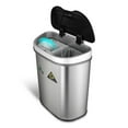 thumbnail image 3 of Nine Stars 18.5-Gallon Motion Sensor Recycle Unit and Trash Can - Stainless Steel, 3 of 5