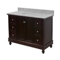 thumbnail image 3 of Bella 48" Bathroom Vanity with Chocolate Cabinet and Carrara Marble Top, 3 of 6