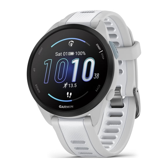 Garmin Forerunner 165 GPS Running Smartwatch and Fitness Tracker with Heart Rate - Mist Grey/Whitestone