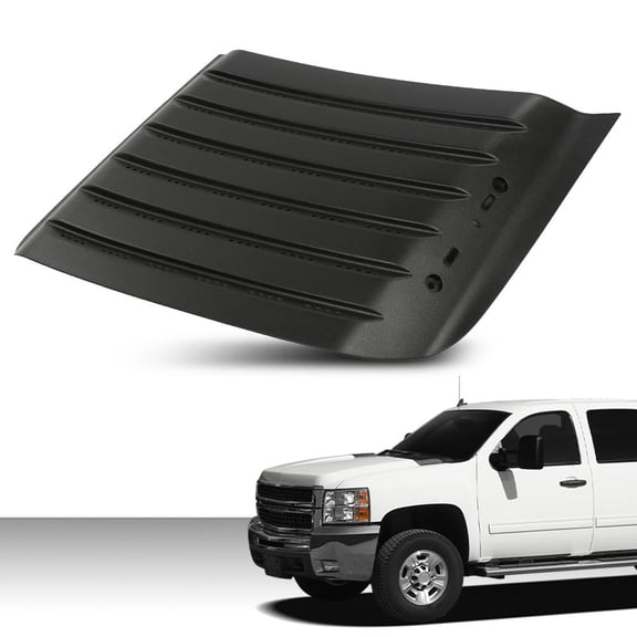 PIT66 Hood Top Grille Driver Side Black Fit for Chevy Silverado 2500HD /3500 HD 2011-2014 22753694, GM1239106