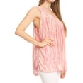 thumbnail image 4 of Sakkas Boho Love Sleeveless Blouse - Pink - One Size, 4 of 6