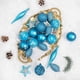 thumbnail image 3 of Decoraciones Del Árbol de Navidad Juego de Ornamentos de Bola de Plástico Azul, 6x6x6cm 20Pcs con Cuerdas Colgantes Perlas para la Fiesta de Vacaciones Del Hogar Ornamentos Del Árbol de Navidad, 3 of 6
