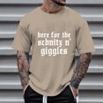 thumbnail image 6 of Razzly Men T Shirts Funny Print Graphic Tee Comfortable Short Sleeve Casual Summer Top for Daily Wear Outdoor Activities(Khaki,L), 6 of 6