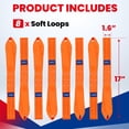 thumbnail image 3 of MOCA 8-Pack Soft Loop Tie Down Straps 4,000 Load Capacity & 12,000 Lbs Breaking Strength 1.6 x 17 inches Heavy Duty Tie Down Straps for Securing ATV, UTV, Motorcycles, Scooters & Dirt Bikes(Orange), 3 of 8