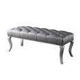 thumbnail image 4 of Decor Maxem Tufted Fabric Upholstered Bench with Nailhead Trim, 4 of 6