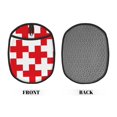 thumbnail image 2 of Pofeuu Red Cross 1 Print Silicone Pot Mat Mitten With Hanging Loop Heat Resistant Oven Mitts Non-Slip Bbq Baking Smoking Potholders, 2 of 7