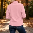 thumbnail image 5 of thefmos Women's Full Zip Long Sleeve Fleece Jacket with Pockets Solid Color Casual Outerwear Fashion Fall Winter Outfit, Pink M, 5 of 7