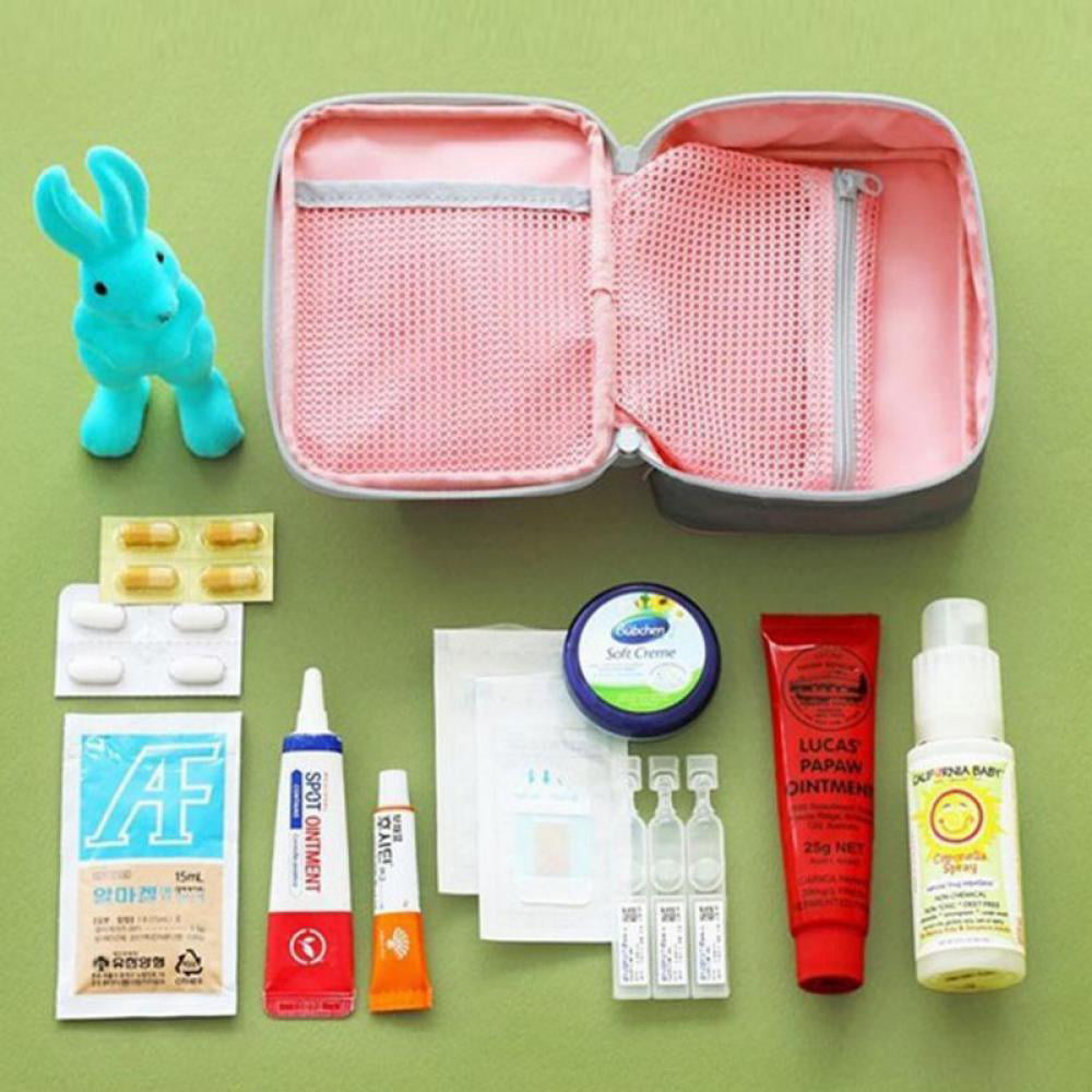 First Aid Kit Bag Empty Travel Medication Pouch Mini Carrier Handy Medicine Pills Drugs Package Organizer, Size: One size, Style 2