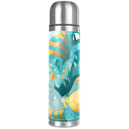 

Cute Baby Trex Dinosaur Playing with Butterfly Pattern Premium Insulated Water Bottle - Water Mug with Food-Grade PP Vacuum Insulated Leak-proof BPA-Free