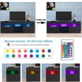 thumbnail image 4 of Modern TV Stand for TV up to 65 inches, TV Console Table Stand with 16-Color LED Lights, Home Living Room Entertainment Center, Black, 58"L×14" W×21"H, 4 of 12