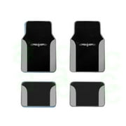 A Set of 4 Universal Fit Plush Carpet with Vinyl Trim Floor Mats For Cars / Trucks - Tribal Gray