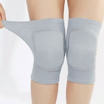 Aufmer 2 Pcs Breathable Sports Knee Pads, Shock-Absorbing Protection for Football/Volleyball/Basketball, 9.84x5.71in(Gray)