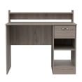 thumbnail image 2 of FM FURNITURE Charlette Computer Desk with 2 Shelves Gray Engineered Wood, 2 of 6