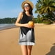 thumbnail image 3 of Fotbe Black White Fluid Sculpture Vestido de Verano sin Mangas para Mujer – Vestido Midi Línea A, Estilo Camiseta Floral, Vestido Playero Casual y Fluido, 3 of 7