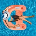 thumbnail image 2 of Glitter Inflatable Pool Float Chair With Cup Holder Comfortable Sit and Relax Floating Seat for Adult Swimming Party, 2 of 3