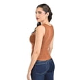 thumbnail image 3 of Blusa de canalé sin mangas /Juvenil, 0282 (Chedron) cafe M, 3 of 5