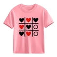 thumbnail image 2 of Piuwrlz Girls Short T-Shirts Kids Graphic Shirts Tops Cotton Pullover Pink Size 7 Years, 2 of 10