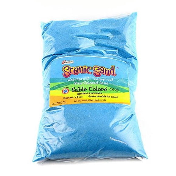 Scenic Sand Activa 5 lbs Bag of Colored Sand, Light Blue