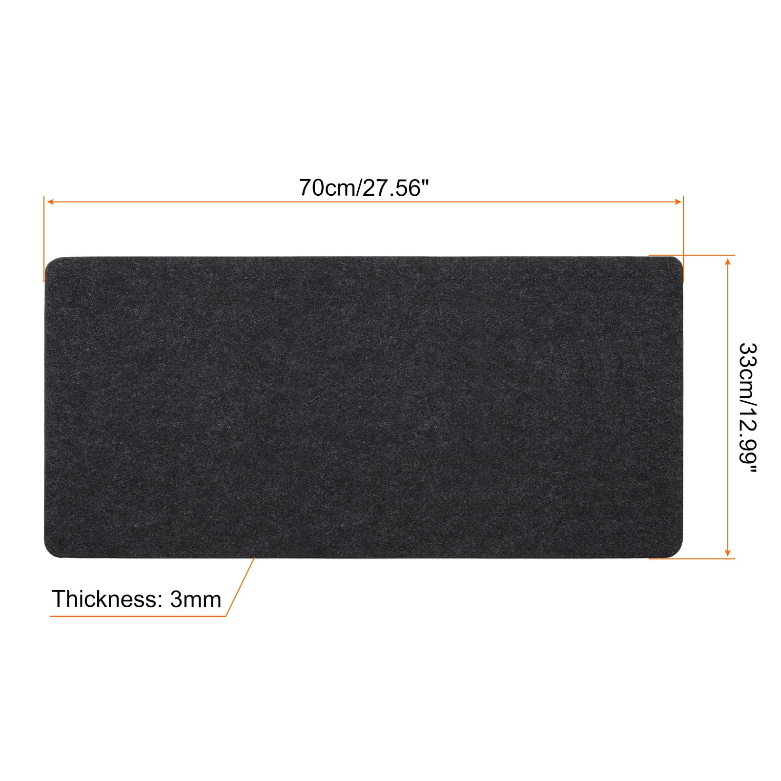Unique Bargains Desk Mat Protector, Felt Dual Side Mouse Pad Writing Dark Gray 33x70