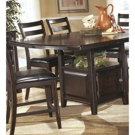 Ashley Ridgley Counter Height Extendable Dining Table In Dark Brown Ashley Ridgley Counter Height Extendable Dining Table In Dark Brown