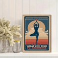 thumbnail image 2 of UXIEQU Yoga Pose Lotus Flower Canvas Wall Art 15.75x11.81 INCHES, 2 of 8