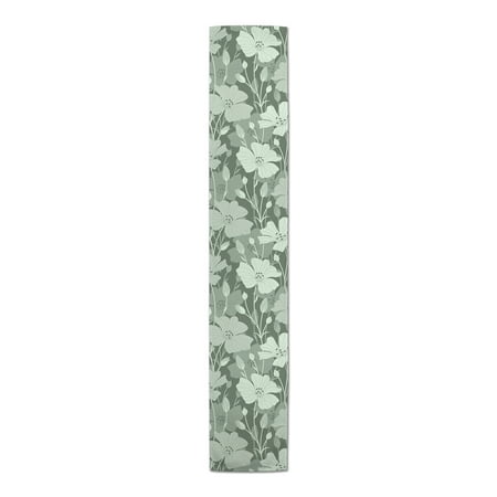 

Creative Products Floral Blooms Pattern Green 4 16 x 72 Poly Twill Table Runner