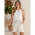 thumbnail image 3 of ANRABESS Shorts for Women Summer Casual High Waisted Wide Leg Drawstring Lounge Shorts Comfy 2026 Beach Vacation Clothes Medium, 3 of 11