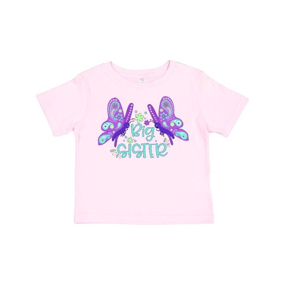 Inktastic Big Sister Cute Butterflies Girls Toddler T-Shirt
