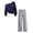 Z22 Navy, variant on Gubotare Fall Outfits for Girl Girls Solid Color Sweatshirt with Bowknot & Elastic Waist Pants 2pcs Outfits Size 14-16 (Beige,14-16 Years)
