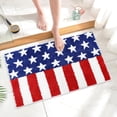 thumbnail image 3 of Patriotic Welcome Doormat for 4th of July Indoor Outdoor, Non-Slip Rubber Backing American Flag Design with Hearts, Red White Blue Holiday Front Door Mat, 3 of 7