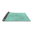 thumbnail image 2 of Ahgly Company Indoor Round Abstract Light Blue Modern Area Rugs, 6' Round, 2 of 4