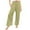 Mint Green, variant on Linen Pants for Girls Casual High Waist Wide Leg Long Pants Kids Summer Beach Trousers